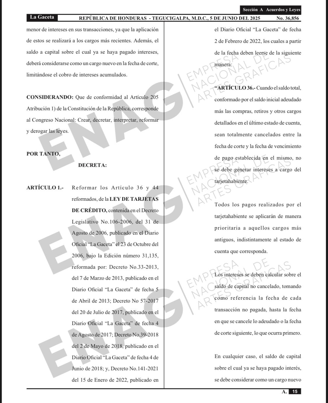 Entra en vigencia la reforma a la Ley de Tarjetas de Crédito